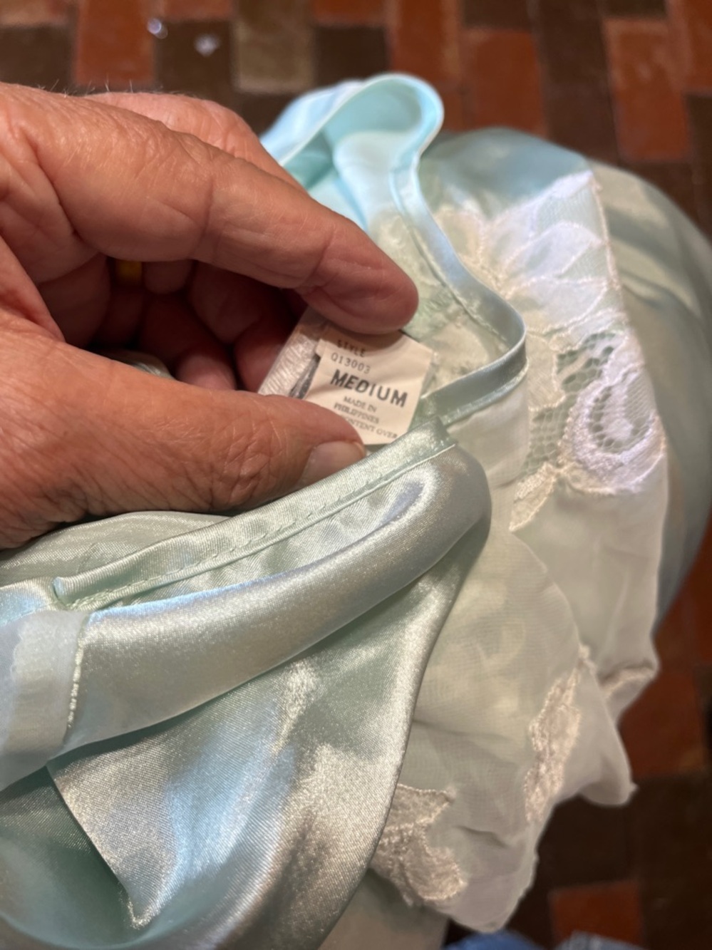 WOMEN MEDIUM lingerie Vintage Eve Stillman mint green 2038 - Picture 5 of 5